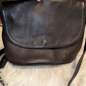 Elegant Black Leather Crossbody Bag